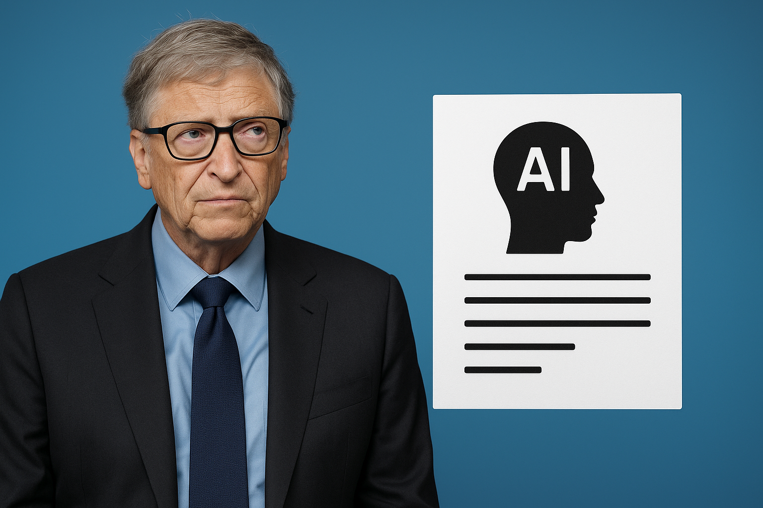 Imagem editorial sobre Bill Gates cobra regras para empresas de IA